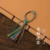 Nueva cuerda colgante de estilo tibetano chino, cuerda tejida a mano, accesorios de bricolaje, llavero, juego cultural, cadena para teléfono móvil, producto semiacabado, colgante para bolso