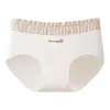 Braguitas de algodón A para niñas con volantes, suaves y transpirables, 10A antibacterianas, entrepierna extendida, estampado floral, bragas de triángulo para mujer