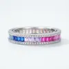Anillo de Plata de Ley S925 Color Dopamina con Circonita para Mujer, Anillo de Dedo Índice Estrellado de Moda de Lujo Ligero Estilo Europeo y Americano