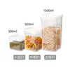 Potes de Armazenamento Selados para Grãos, Armazenamento de Cozinha, Potes de Plástico Transparentes, Caixas, Armazenamento de Chá, Potes Selados de Qualidade Alimentar