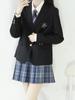 Jaqueta de terno pequena marrom original estilo escolar japonês jk uniforme de jaqueta de terno de marinheiro três botões feminino