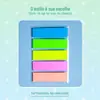 Livro Shengji Etiquetas Adesivas de Índice Cor Adesivos Fluorescentes Adesivos de Classificação Graváveis N Vezes Notas PET Post-it