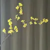 Flor artificial, flor de macieira de cabeça dupla, decoração para sala de estar e mesa de jantar, arranjo para salão de casamentos, material floral, adereços para fotos e fotografia