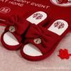 Chinelos de casamento festivos vermelhos sapatos de casamento para casal