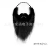 Simulação de barba falsa para Halloween, fantasia de festa com barba, Papai Noel, barba branca, adereços, bigodes pretos