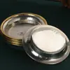 Plato de Suministro de Agua y Tierra de Xizang Placa de Suministro de Cigarrillos Espesa Tallada en Cobre Juego de Suministro de Agua y Tierra de 7 Piezas Plato de Frutas de Tributo Adornos para el Hogar