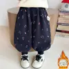 Pantalones de forro polar para niña, para otoño e invierno, mono de terciopelo para niño, pantalones de algodón nuevos 2026, pantalones largos deportivos gruesos para bebé