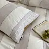 2026 Novo Estilo Ins Fresco e Simples Jacquard Waffle Lavado em Alta Temperatura Algodão 100% Algodão Lavado Conjunto de Quatro Peças - Série de Tecidos