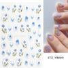 Nuevo Pegatina para Uñas Estilo Ins Japonés Mismo Estilo que Celebridad de Internet Tulipán Azul Borde Caliente Fresco Pequeño Pegamento Posterior Pegatina para Uñas