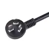 Cable de alimentación de CA de estándar nacional al por mayor 0,75/1/1,5 mm² Cola de alta potencia Terminal en forma de U Enchufe de tres clavijas de ángulo de 90 grados de estándar nacional