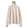 Nuevo Suéter Base de Punto de Cachemira para Mujer Otoño/Invierno 2026 de Cuello Alto Color Sólido Suéter Holgado Adelgazante Prenda Interior