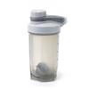 Copo shaker com tampa de rosca de 500ml, plástico, para pó de proteína, milkshake, copo de água para fitness, esportes, com escala, copo shaker com tampa de rosca