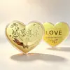 Regalo de Acción de Gracias en Stock por Cumplir Treinta Años Corazón de Amor Dorado Pastel Forma de Corazón Caja de Regalo Exquisita de Alta Gama Souvenir de Negocio de Seguros