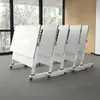 Mesa de Conferencias de Empalme de Tira Larga Escritorio Móvil Institución Educativa Mesa y Silla de Entrenamiento Combinación Escritorio de Oficina de Empresa Mesa Plegable