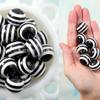 Venta al por mayor de cuentas de resina de 20 mm con forma de raya, de color sólido, con agujeros rectos, para ropa, joyería DIY.