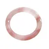 Pulsera de Barra Redonda de Cristal Rosa de Flor de Melocotonero de Hielo Natural Imitación de Jade para Mujer Mismo Pulsera de Jade para Mejor Amiga Accesorios de la Dinastía Han
