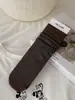 Calcetines de rayas finas retro sin costuras, calcetines de algodón australiano estilo universitario coreano para mujer, negro, blanco, gris, calcetines casuales japoneses holgados de rayas horizontales