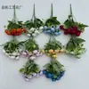 Brote de Té Artificial Ramo Pequeño Combinación Rosa de Té Patchwork Rosa Flor de Seda Decoración del Hogar Decoración Pastoral Venta al por Mayor Transfronteriza