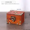 Caja de Almacenamiento Antigua de Madera Cuadrada con Cerradura Exquisita Caja de Madera Artículo Viejo Empaque Caja de Regalo Juego Caja Sorpresa