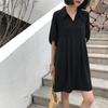 Vestido Novo de Verão 2026 com Manga Meia-Manga que Esconde Gordura da Barriga, Vestido Longo Plus Size para Mulheres Gordas M-4XL 100kg