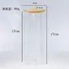 Caja Cuadrada Transparente de Plástico para Bastoncillos de Algodón para Maquillaje, Algodón Desmaquillante, Caja de Almacenamiento Portátil de PS