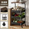 Mesa pequena móvel com prateleiras de armazenamento, estante de armazenamento multicamadas espessada, adequada para dormitórios, apartamentos alugados e uso doméstico, uma mesa de centro versátil com armazenamento