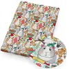 Navidad Acebo Dibujos Animados Serie de Cobayas Patrón Impreso Delgado Algodón Poliéster Hecho a Mano diy Parche Bolsas Mantel Camisa Pijama