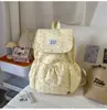 Mochila Saco com Tampa Flip-Top de Bolinhas para Mulheres, Estilo Universitário, Bolsa para Faculdade e Trabalho, Mochila Pequena Casual de Viagem de Nicho