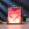 Marco de Fotos de Medalla de Cristal Impreso a Color UV Lámpara de Noche Luminosa Plantilla Adorno de Decoración para el Hogar y el Dormitorio Lámpara Regalo Creativo Premio