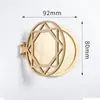 Kit de Materiales de Rodaja de Madera para Imán de Refrigerador DIY para Diseños Tallados Hechos a Mano con Estilo de Apertura de Ventana, Decoración Cultural Creativa de Regalo