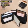 Cartera de cuero para hombre de Guangzhou Banyanu, de piel auténtica, con cremallera corta, multifuncional, de gran capacidad.