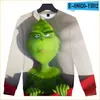 Nuevo Festival de Navidad Festival de Halloween Sudadera con Capucha Redonda Estampado Digital 3D Ropa Engrosada para Hombre y Mujer