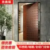 Fábrica de Foshan Portas de Alumínio de Alto Padrão Não Padrão Feitas Sob Medida Portas de Entrada de Luxo para Casa Portas de Alumínio Fundido Classe A