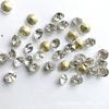 Venta al por mayor protección ambiental diamantes de imitación 3.5#-5# Vidrio Guomao fondo de punta taladro contenido de plomo blanco es menor que 90ppm