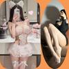 Lencería Sexy Blanca Pura Encaje Princesa Tutú Falda Pura Deseo Bordado Malla Espalda Descubierta Linda Chica Mono