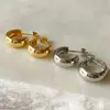 Pendientes de Acero Inoxidable Chapado en Oro Real de 18 Quilates con Diseño de Nicho Ins Europeo y Americano, Pendientes Sencillos Personalizados para Mujer