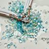 Piedra Ojo de Gato Azul Usar Armadura Grava Tormenta Fragmento Irregular Joyería para Uñas Grava Joyería para Uñas DIY