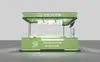 Vitrina cosmética de mostrador multipunto estilo gabinete de carga personalizado vitrina de pintura horneada para joyería diseño de tienda de belleza gabinete hecho a medida