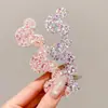 Lindas pegatinas de flequillo de dibujos animados para otoño e invierno, diademas de punto florales versátiles de estilo coreano con cierres de velcro, que exudan un ambiente sofisticado y elegante