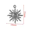 Colgante Retro Europeo y Americano de Acero Inoxidable con Cara Sonriente, Sol y Luna, Acero de Titanio, Colgante DIY para Collar, Hecho a Mano
