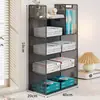 Estante de almacenamiento para clasificación por tema, gabinete vertical de almacenamiento de libros de múltiples niveles para escritorio de estudiante, estantería para archivos A4 de escritorio de oficina