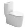Vaso Sanitário Doméstico Original de Borda Reta Sem Sulcos, Diâmetro Grande, à Prova de Inundação, Resistente a Sifão, Anticongelante, Assento de Vaso Sanitário Universal