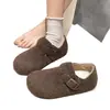 Sapatos Birkenstock de Pelúcia Retrô para Mulheres, Sapatos Femininos de Inverno, Sapatos Quentes de Algodão Slip-On Preguiçosos, Sapatos de Pelúcia Feios e Fofos, Sapatos Gorro