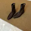 2026 Novas Botas Curtas Elásticas Slim de Bico Fino Estilo Vintage para Mulheres, Botas de Moda Simples e Versáteis