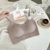 Sutiã Feminino Outono/Inverno Estilo Cabide Sem Costura Tiras Finas Versátil para o Dia a Dia Amigo da Pele Quente Pele Sem Aro Copas Fixas 1825 Costas Bonitas