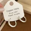 Pendientes Geométricos Minimalistas Cepillados de Estilo Europeo y Americano con un Toque de Alta Gama, Pendientes Minimalistas Versátiles de Moda Simple para el Uso Diario para Mujeres