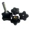 Manija Plástica Pentagonal con Agujero Pasante 40/50, Manija de Flor de Ciruelo Esmerilada, Manija Empotrada con Núcleo de Cobre y Tornillo Externo, Fabricante en Stock