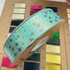 Cinta Floral Dorada con Pan de Oro de 2.5 cm para Cajas de Regalo Hechas a Mano para DIY, Moños para Pasteles y Cintas Decorativas