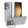 Aplicable Transfronterizo Samsung S25 Funda Magnética de Cartón para Teléfono Samsung S25 Ultra Soporte para Lente Cubierta Protectora Anticaídas