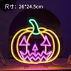 Luzes de neon LED de Halloween, iluminação de atmosfera para cenas de bar, decorações em formato de abóbora, luzes decorativas criativas com tema de fantasma